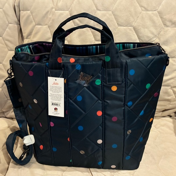 NWT Lug Dory XL in Multi dots Navy - Picture 4 of 10